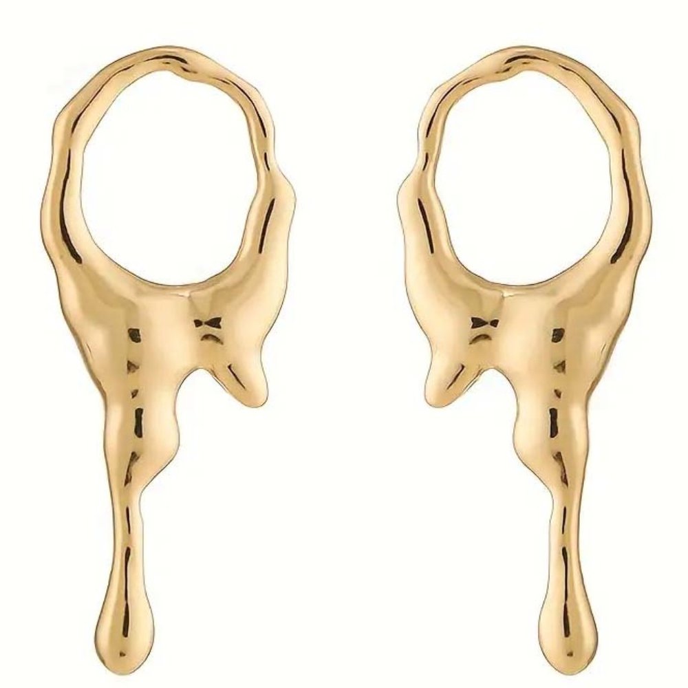 DRIP DRIP DRIP LONG 18K GOLDCLAD DRIPPING EARRINGS 53